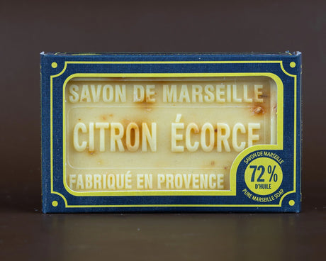 BLEU JAUNE Exfoliating Lemon (Citron Écorce), Marseille Soap with Shea Butter, 100g French Soaps UK