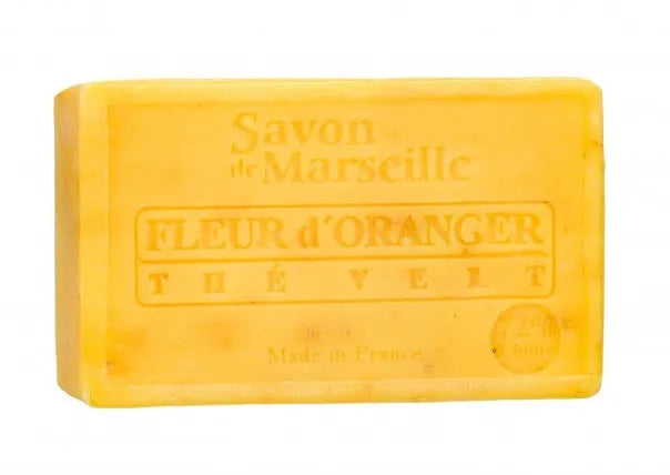 LE CHATELARD 1802 Exfoliating Orange Blossom Savon de Provence, enriched with Green Tea Leaves & Sweet Almond Oil | 100g French Soaps UK