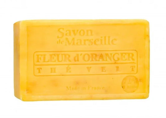 LE CHATELARD 1802 Exfoliating Orange Blossom Savon de Provence, enriched with Green Tea Leaves & Sweet Almond Oil | 100g French Soaps UK