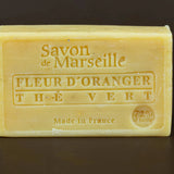 LE CHATELARD 1802 Exfoliating Orange Blossom Savon de Provence, enriched with Green Tea Leaves & Sweet Almond Oil | 100g French Soaps UK