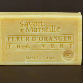 LE CHATELARD 1802 Exfoliating Orange Blossom Savon de Provence, enriched with Green Tea Leaves & Sweet Almond Oil | 100g French Soaps UK
