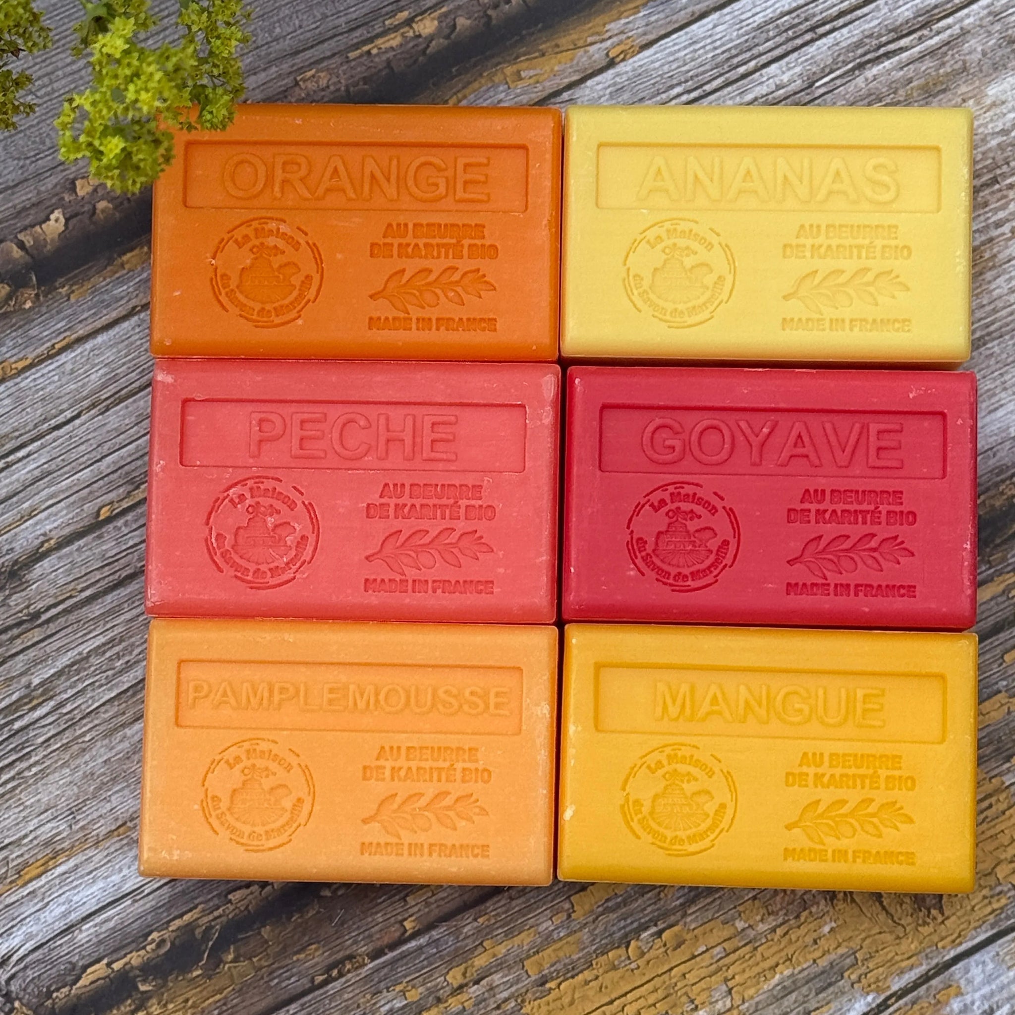 La Maison du Savon de Marseille Exotic Fruits,  6 x 125g Soap Bars  |  Unwrapped French Soaps UK