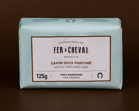 FER A CHEVAL Aqua Manderine, Extra Gentle Fragranced Marseille Soap |125g French Soaps UK