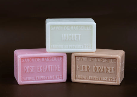 BLEU JAUNE Flowers and Blossoms Trio (worth £18.60) French Soaps UK