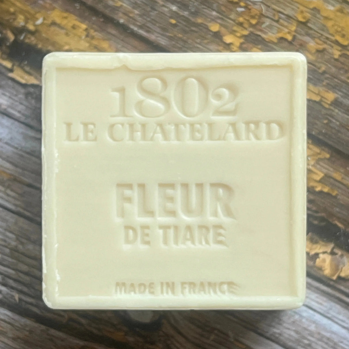 LE CHATELARD 1802 Gardenia Marseille Soap, 72% Coconut, Olive and Almond Oil, 100g |  PALM FREE French Soaps UK