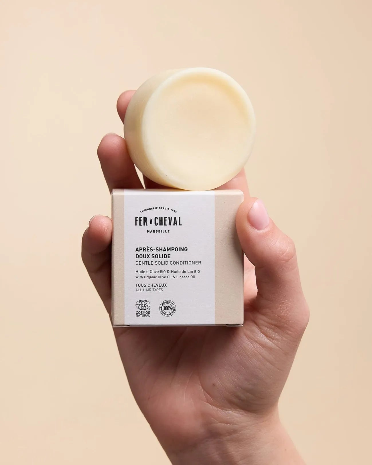 FER A CHEVAL Gentle Hair Conditioning Bar with Organic Olive Oil & Organic Linseed Oil French Soaps UK