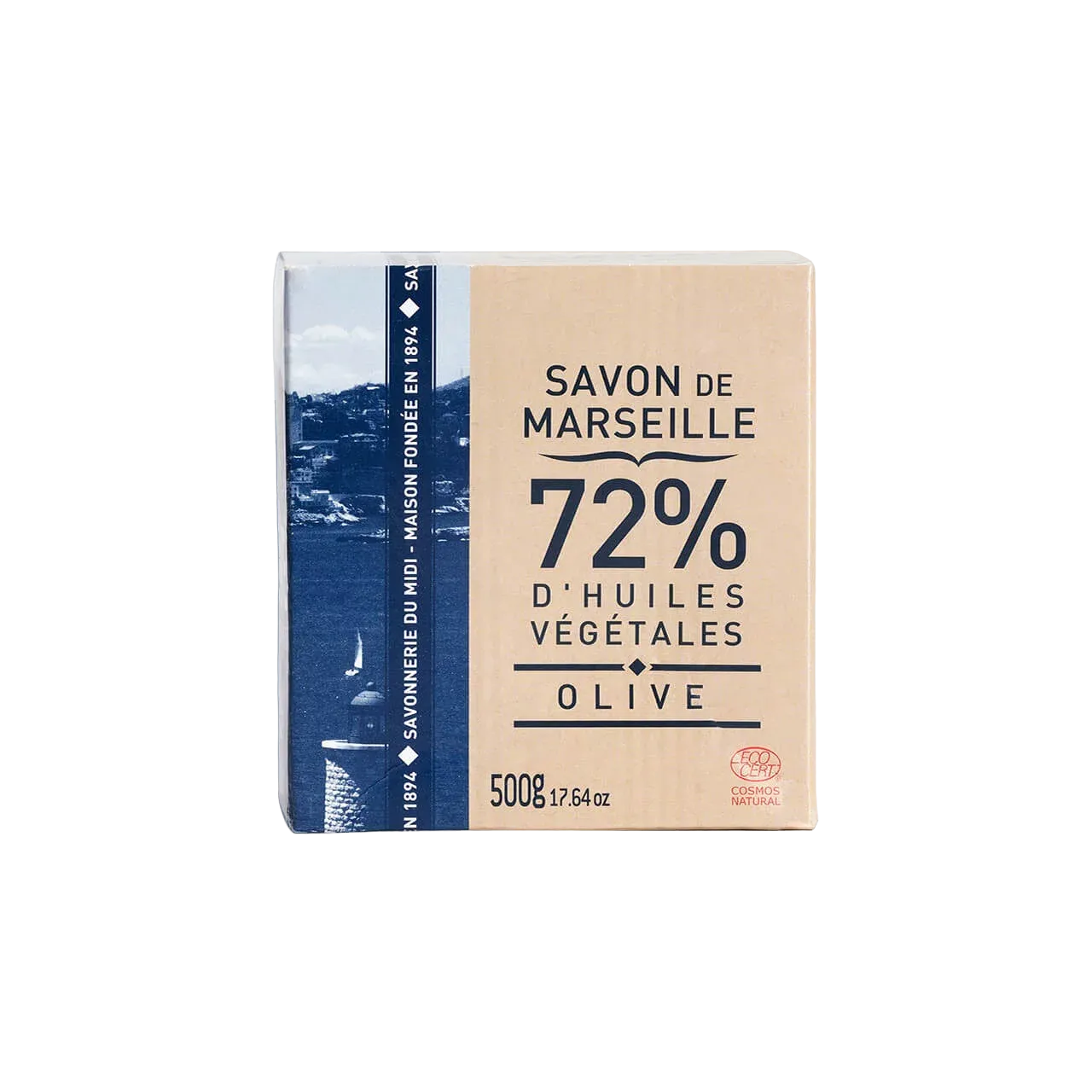 LA CORVETTE Gift Boxed Savon de Marseille, Olive | 500g French Soaps UK