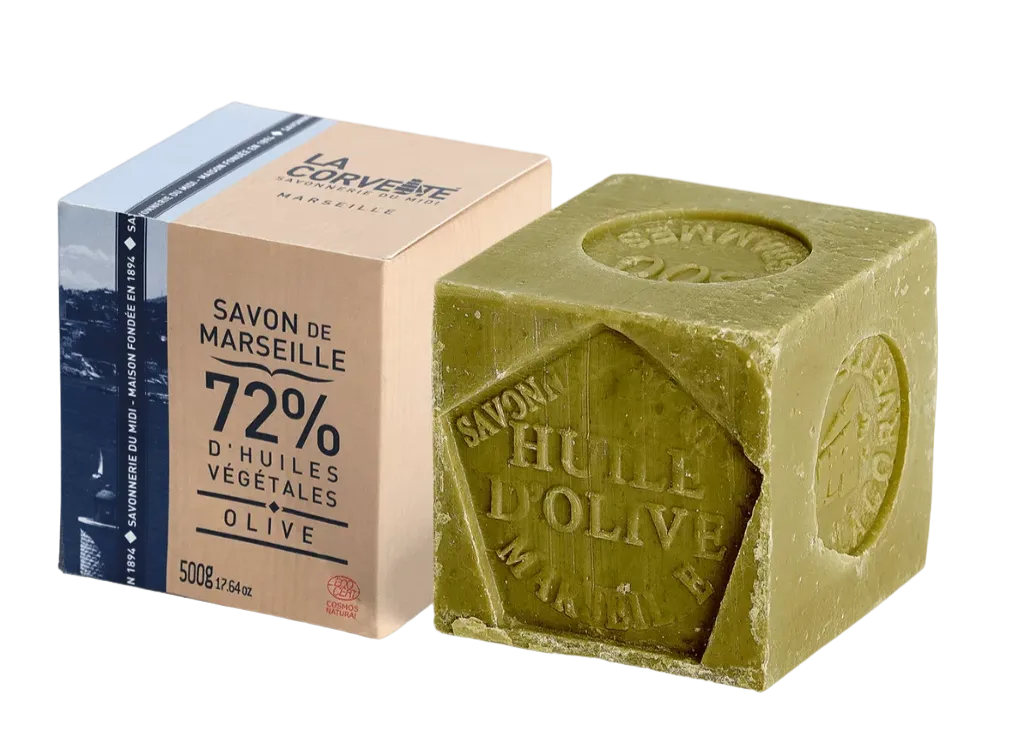 LA CORVETTE Gift Boxed Savon de Marseille, Olive | 500g French Soaps UK