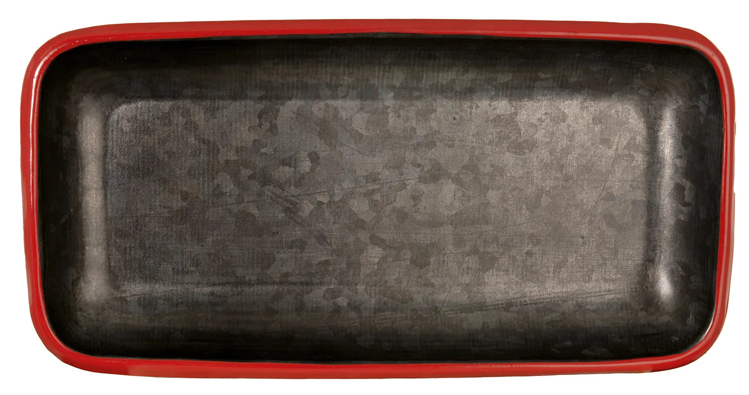 TADÉ PAYS DU LEVANT Graphite & Red Enamel Sink & Bathroom Tray French Soaps UK