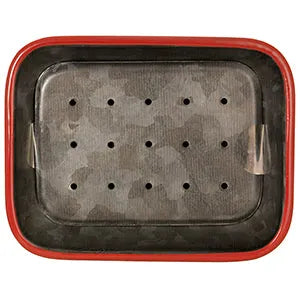 TADÉ PAYS DU LEVANT Graphite & Red Enamel Soap Dish - Large French Soaps UK