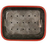 TADÉ PAYS DU LEVANT Graphite & Red Enamel Soap Dish - Large French Soaps UK