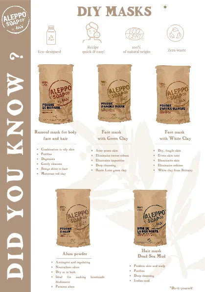 TADÉ PAYS DU LEVANT White Clay Powder, for Dry or Fragile skin, Face, Body & Hair | 100g French Soaps UK