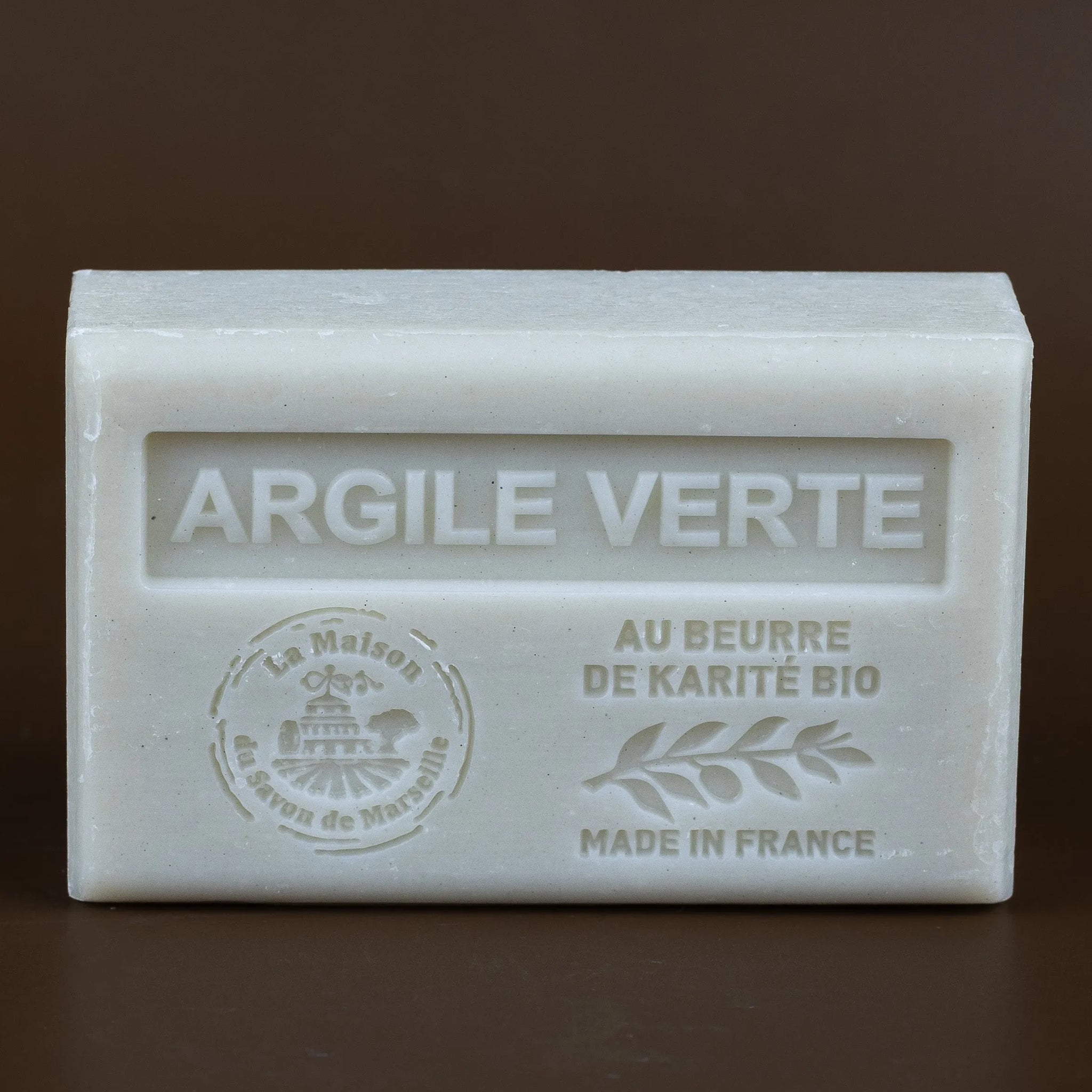 LA MAISON DU SAVON DE MARSEILLE Green Glay, French Soap with Organic Shea Butter, 125g French Soaps UK