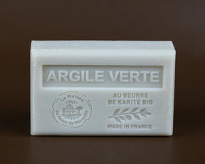 LA MAISON DU SAVON DE MARSEILLE Green Glay, French Soap with Organic Shea Butter, 125g French Soaps UK