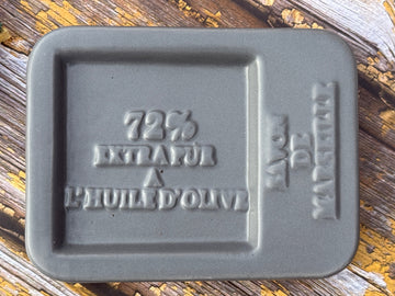 Bastide & Olivier Grey Ceramic Soap Dish for Marseille Soap Cubes French Soaps UK