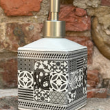 Bastide & Olivier Grey & White Mosaic Ceramic Soap Dispenser French Soaps UK