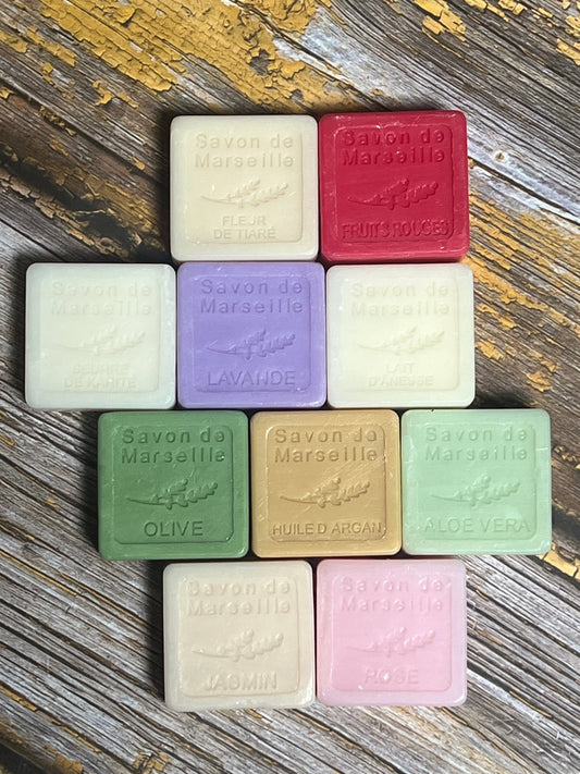 Guest Soaps,  Individually wrapped Fragranced Savon de Marseille  | 9 x 30g