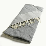 TADÉ PAYS DU LEVANT Hammam Towel, Organic Cotton, Black French Soaps UK