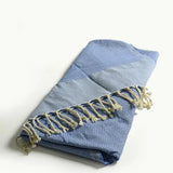 TADÉ PAYS DU LEVANT Hammam Towel, Organic Cotton, Blue French Soaps UK