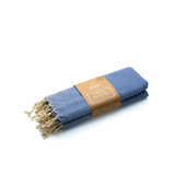 TADÉ PAYS DU LEVANT Hammam Towel, Organic Cotton, Blue French Soaps UK