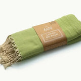 TADÉ PAYS DU LEVANT Hammam Towel, Organic Cotton, Green French Soaps UK
