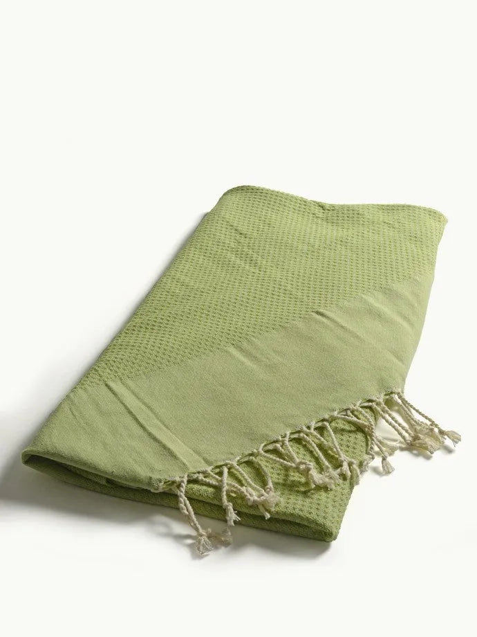 TADÉ PAYS DU LEVANT Hammam Towel, Organic Cotton, Green French Soaps UK