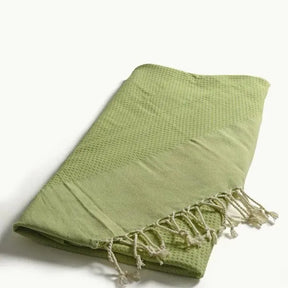 TADÉ PAYS DU LEVANT Hammam Towel, Organic Cotton, Green French Soaps UK