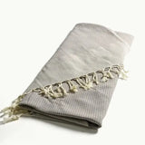 TADÉ PAYS DU LEVANT Hammam Towel, Organic Cotton, Grey French Soaps UK
