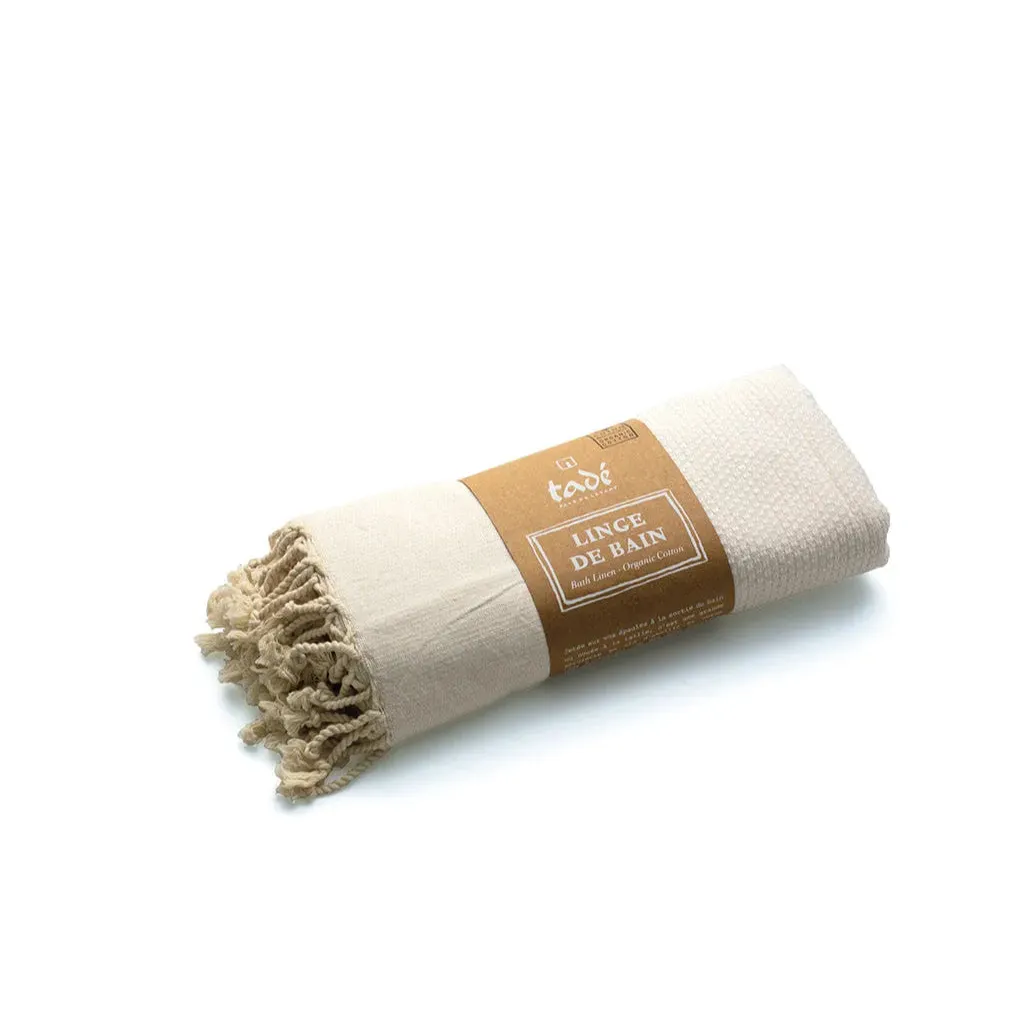 TADÉ PAYS DU LEVANT Hammam Towel, Organic Cotton, Ivory French Soaps UK