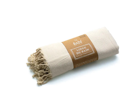 TADÉ PAYS DU LEVANT Hammam Towel, Organic Cotton, Ivory French Soaps UK