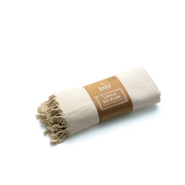 TADÉ PAYS DU LEVANT Hammam Towel, Organic Cotton, Ivory French Soaps UK