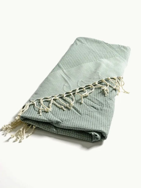 TADÉ PAYS DU LEVANT Hammam Towel, Organic Cotton, Olive French Soaps UK