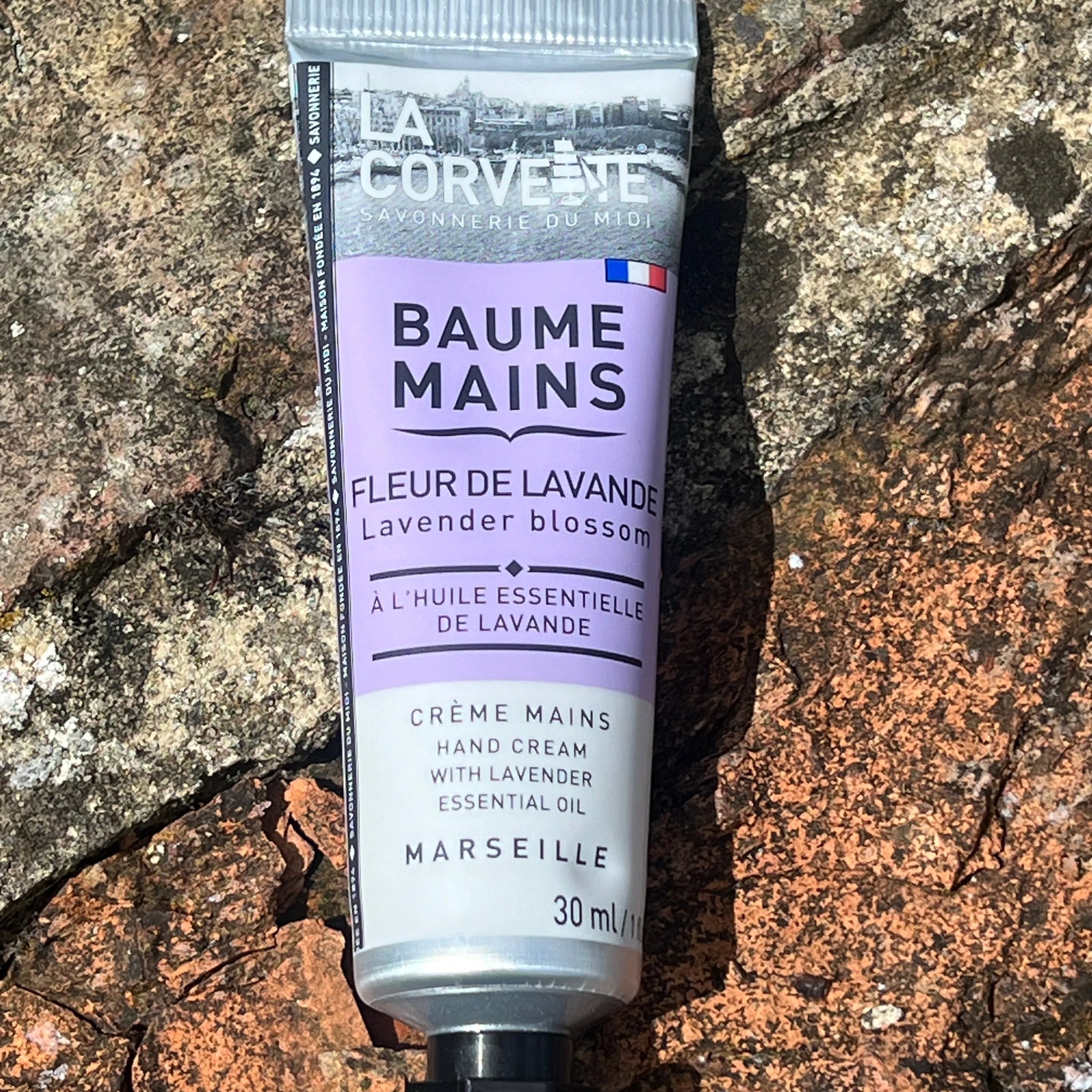 LA CORVETTE Hand Cream with Lavender Essential Oil & Organic Olive Oil, 30 ml French Soaps UK