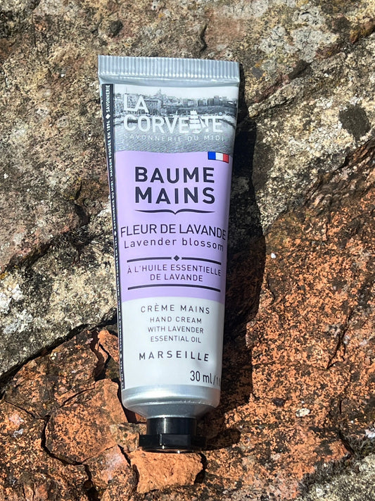 LA CORVETTE Hand Cream with Lavender Essential Oil & Organic Olive Oil, 30 ml French Soaps UK