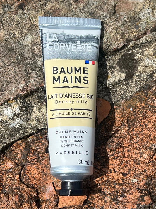 LA CORVETTE Hand Cream with Organic Donkey Milk and Shea Butter, 30ml French Soaps UK