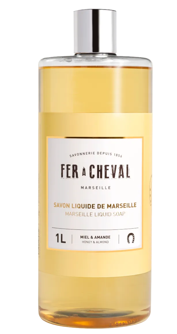 FER A CHEVAL Honey & Almond, Marseille Liquid Soap | 1L French Soaps UK