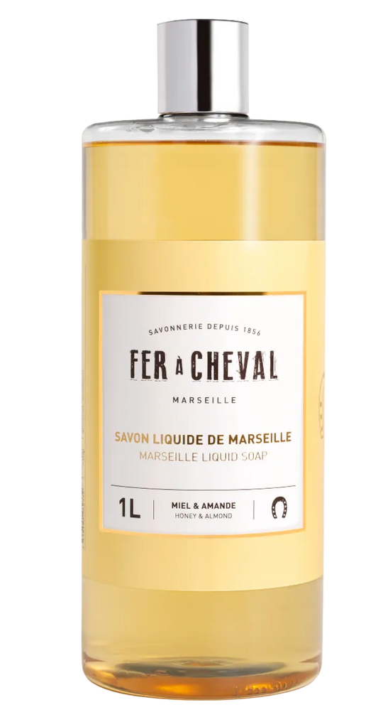 FER A CHEVAL Honey & Almond, Marseille Liquid Soap | 1L French Soaps UK