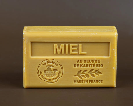 LA MAISON DU SAVON DE MARSEILLE Honey French Soap with Organic Shea Butter, 125g French Soaps UK