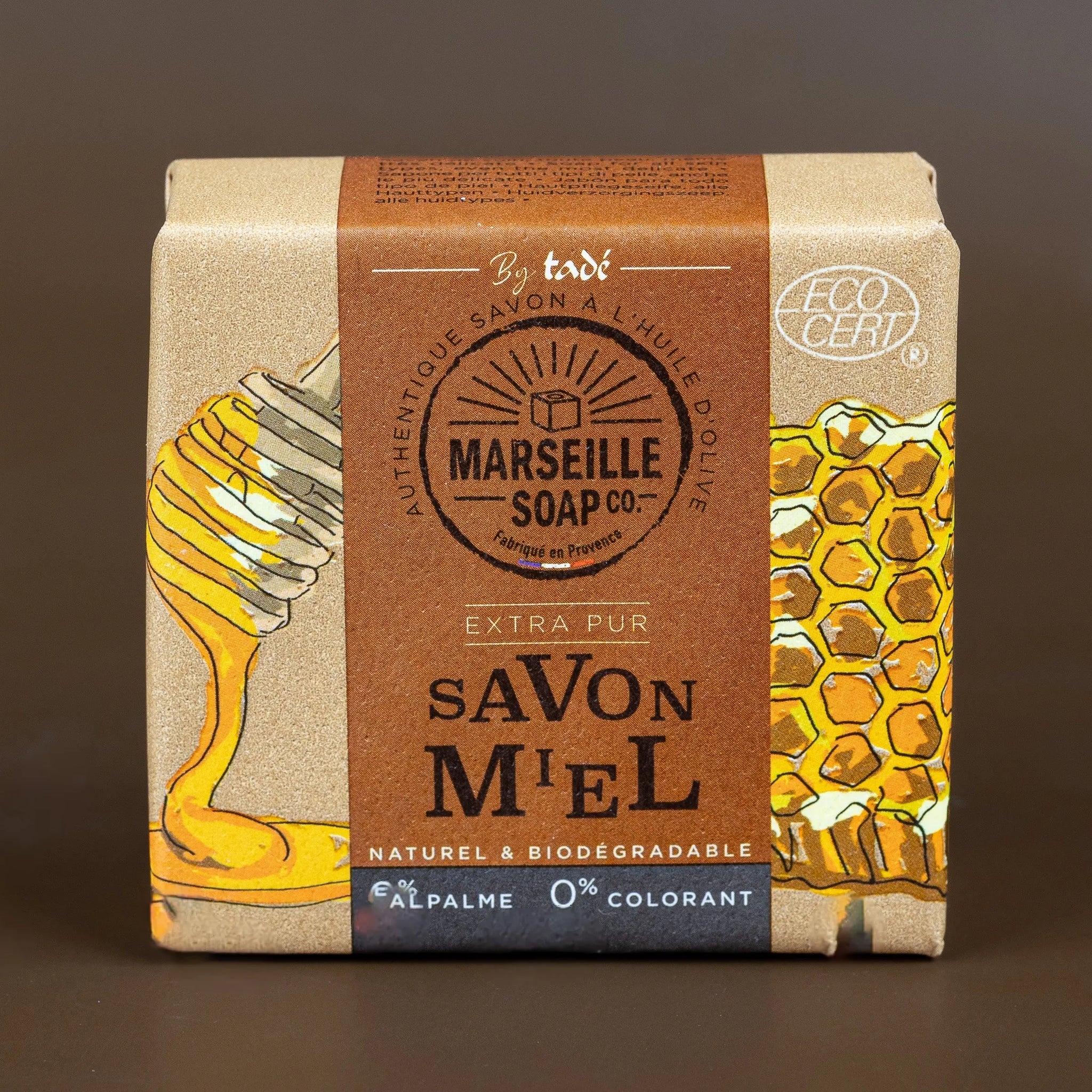 TADÉ PAYS DU LEVANT Honey Marseille Soap with Olive Oil | 100g French Soaps UK