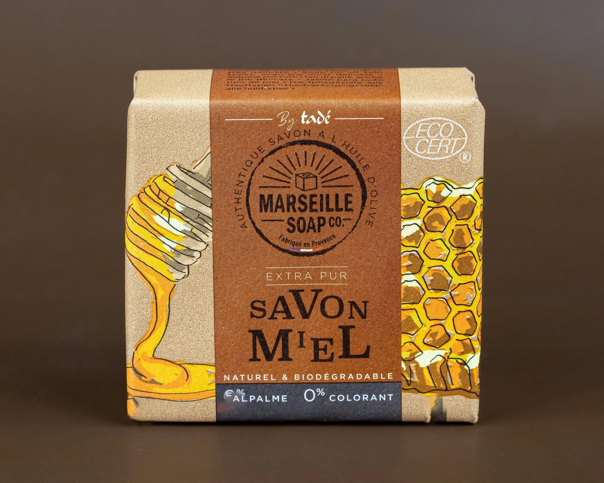 TADÉ PAYS DU LEVANT Honey Marseille Soap with Olive Oil | 100g French Soaps UK