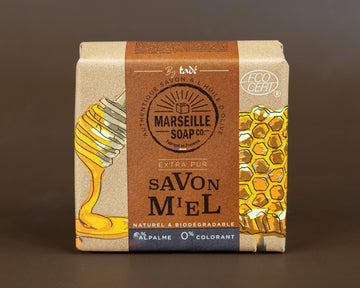 TADÉ PAYS DU LEVANT Honey Marseille Soap with Olive Oil | 100g French Soaps UK