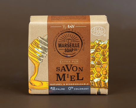 TADÉ PAYS DU LEVANT Honey Marseille Soap with Olive Oil | 100g French Soaps UK