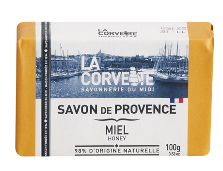 LA CORVETTE Honey, Savon de Provence, 100g French Soaps UK