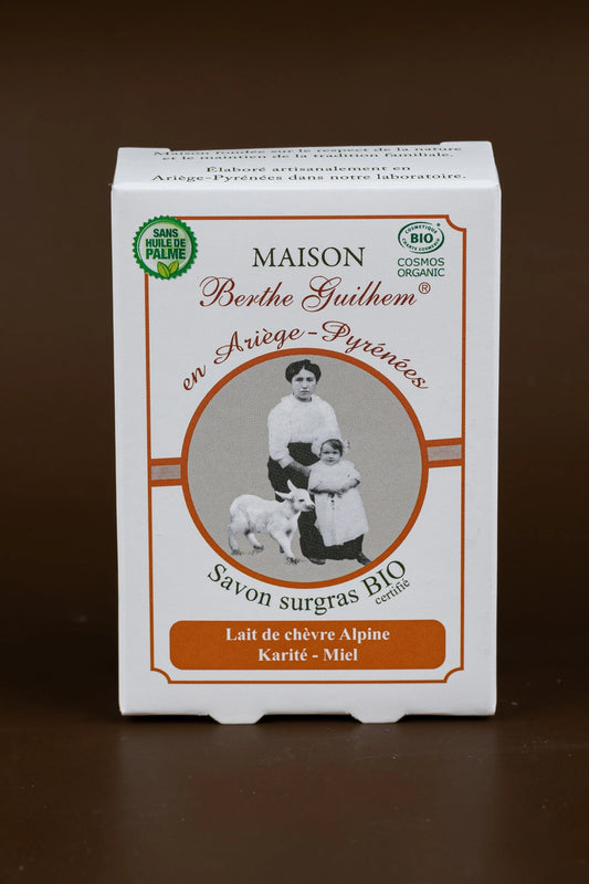 MAISON BERTHE GUILHEM Honey & Shea Butter | Organic Alpine Goat's Milk | 100g French Soaps UK