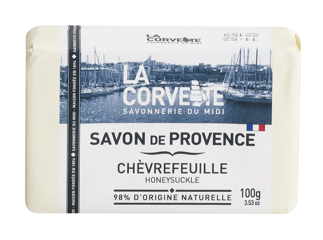 LA CORVETTE Honeysuckle, Savon de Provence, 100g French Soaps UK