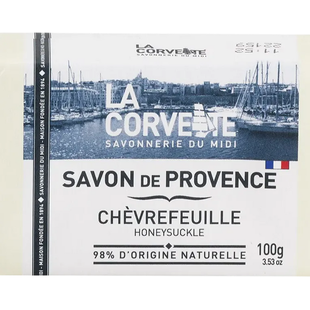 LA CORVETTE Honeysuckle, Savon de Provence, 100g French Soaps UK