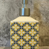 Blue & Yellow Mosaic - Ceramic Soap Dispenser
