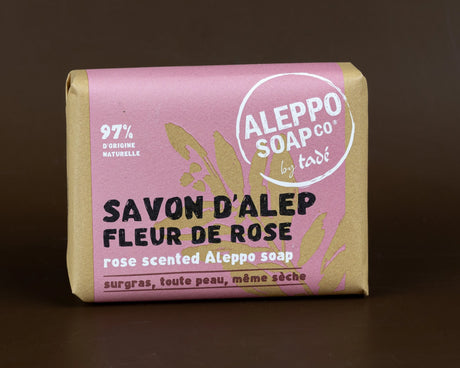 TADÉ PAYS DU LEVANT Ispahan Rose Flower Fragranced Aleppo Soap, for Dry and Intolerant Skin | 100g French Soaps UK