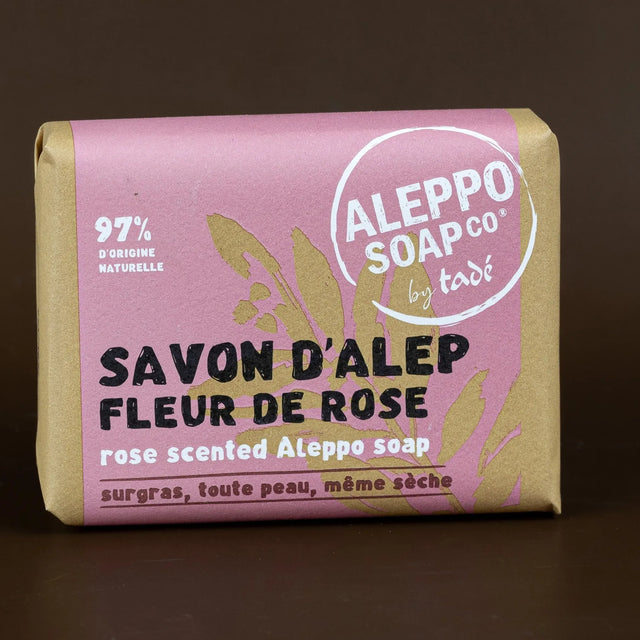 TADÉ PAYS DU LEVANT Ispahan Rose Flower Fragranced Aleppo Soap, for Dry and Intolerant Skin | 100g French Soaps UK