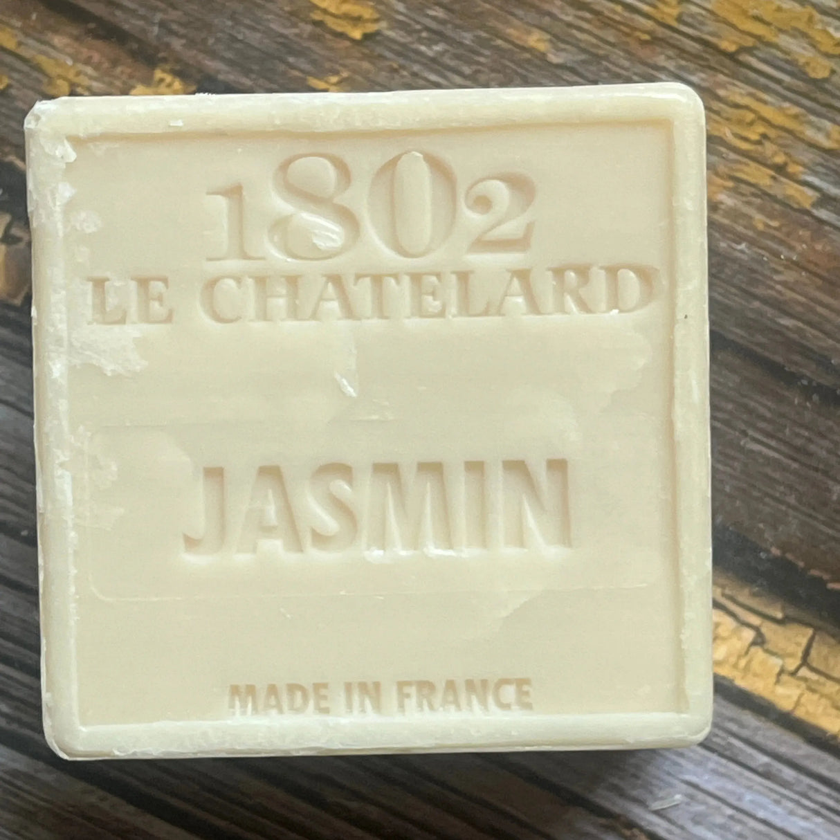 LE CHATELARD 1802 Jasmin Marseille Soap, 72% Coconut, Olive and Almond Oil, 100g |  PALM FREE French Soaps UK